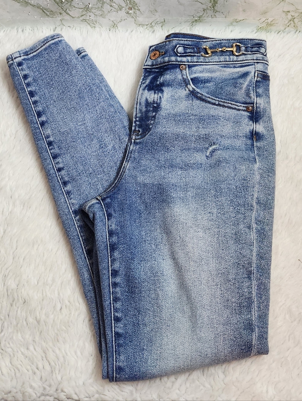 EXPRESS Mid Rise Skinny Jeans